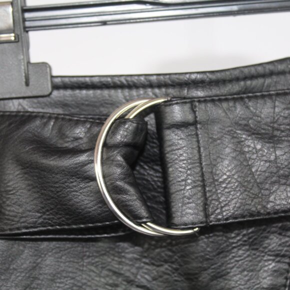Women's HM Black Pencil Pleather Skirt Size 4 - Picture 7 of 14